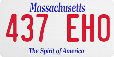 MA license plate 437EH0