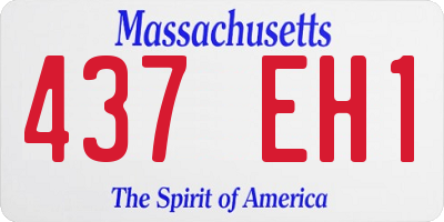 MA license plate 437EH1