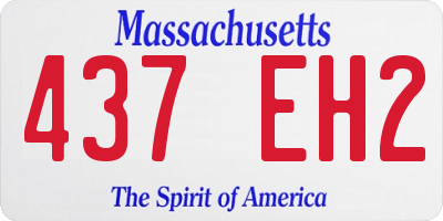 MA license plate 437EH2
