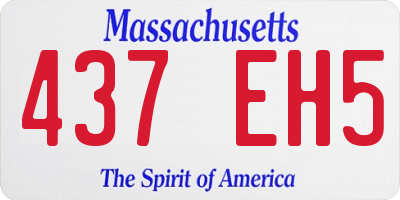 MA license plate 437EH5