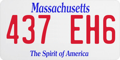 MA license plate 437EH6