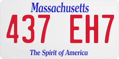 MA license plate 437EH7