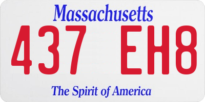 MA license plate 437EH8