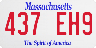 MA license plate 437EH9