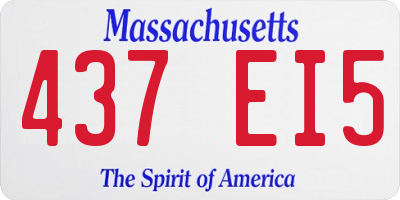 MA license plate 437EI5