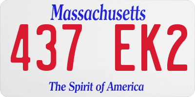MA license plate 437EK2