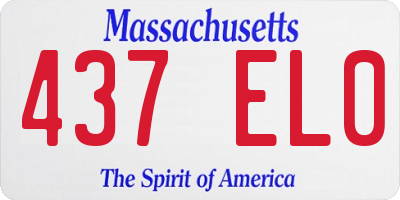 MA license plate 437EL0