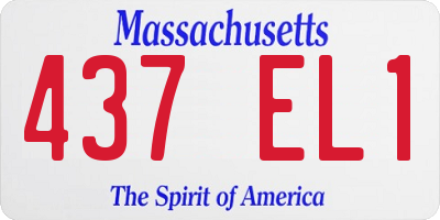 MA license plate 437EL1