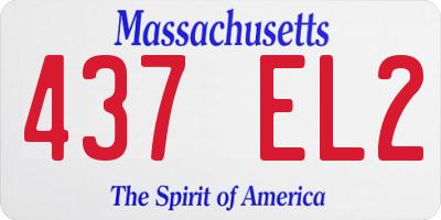 MA license plate 437EL2