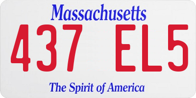 MA license plate 437EL5