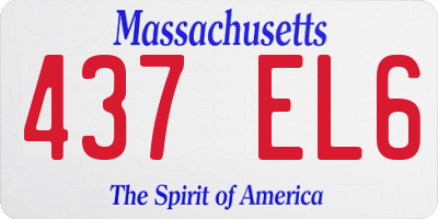 MA license plate 437EL6