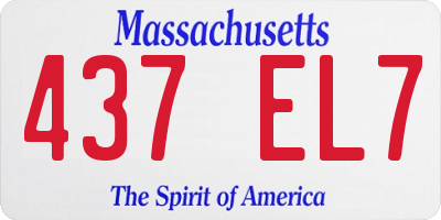MA license plate 437EL7