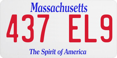 MA license plate 437EL9