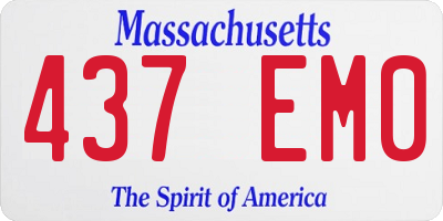 MA license plate 437EM0
