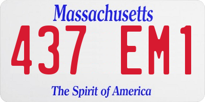 MA license plate 437EM1
