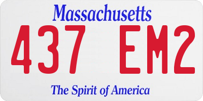 MA license plate 437EM2