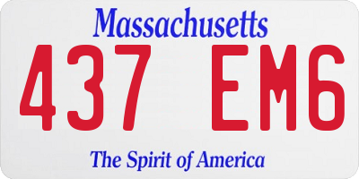 MA license plate 437EM6