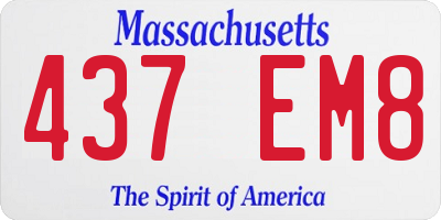 MA license plate 437EM8