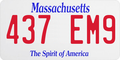 MA license plate 437EM9