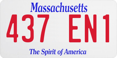 MA license plate 437EN1