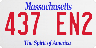 MA license plate 437EN2