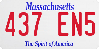 MA license plate 437EN5