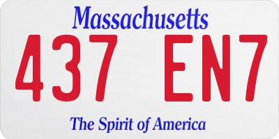 MA license plate 437EN7