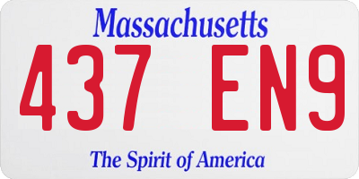 MA license plate 437EN9