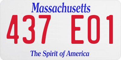 MA license plate 437EO1