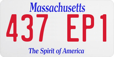 MA license plate 437EP1