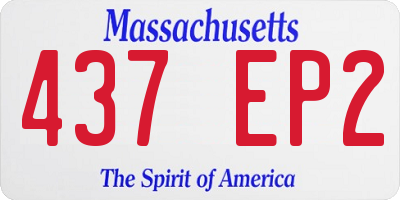 MA license plate 437EP2