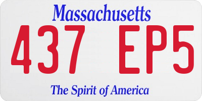 MA license plate 437EP5