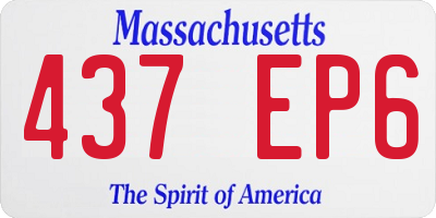 MA license plate 437EP6