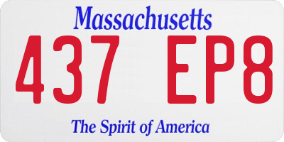MA license plate 437EP8