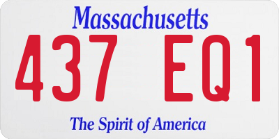 MA license plate 437EQ1