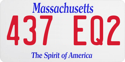 MA license plate 437EQ2
