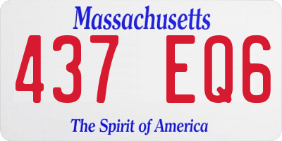 MA license plate 437EQ6