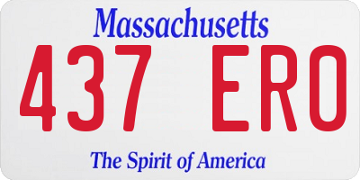 MA license plate 437ER0