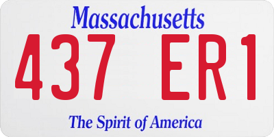 MA license plate 437ER1