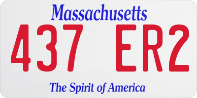 MA license plate 437ER2