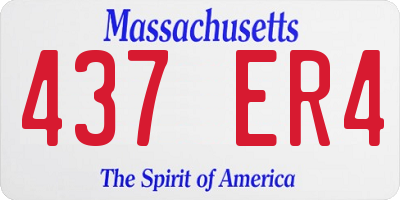 MA license plate 437ER4