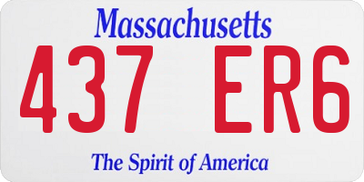 MA license plate 437ER6