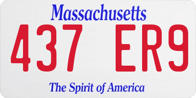 MA license plate 437ER9
