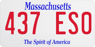 MA license plate 437ES0