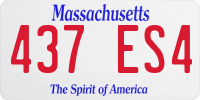 MA license plate 437ES4