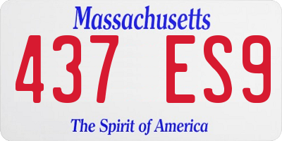 MA license plate 437ES9