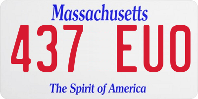 MA license plate 437EU0