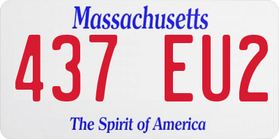 MA license plate 437EU2
