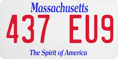 MA license plate 437EU9
