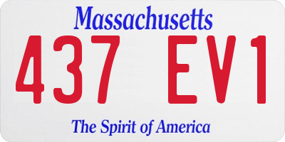 MA license plate 437EV1